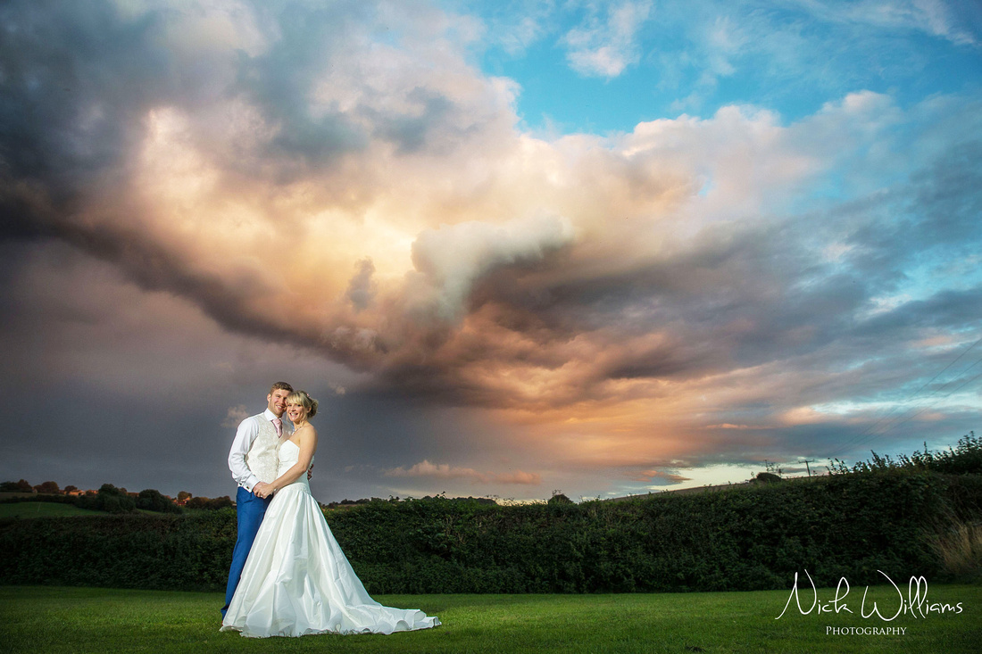 Devon sunset wedding Photograph